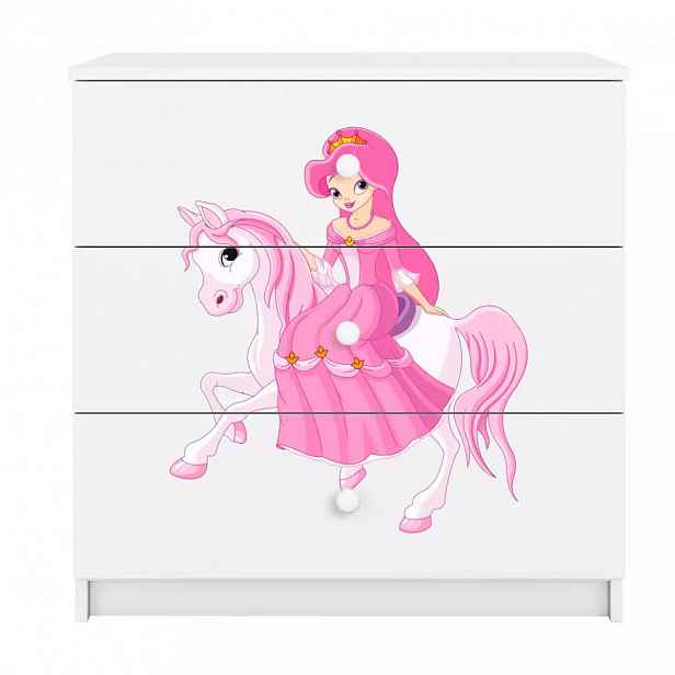 Dětská komoda Babydreams bílá - Princezna 1