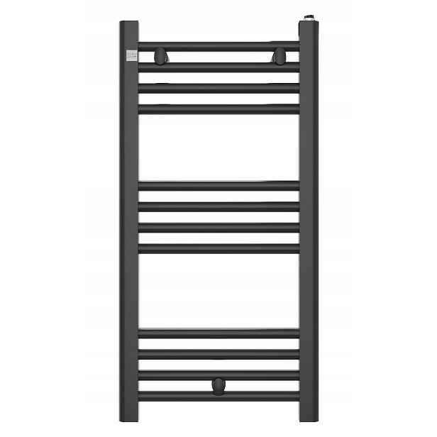 Koupelnový Radiátorový Radiátor 40/80 cm Černý Žebříkový Moderní Puerto
