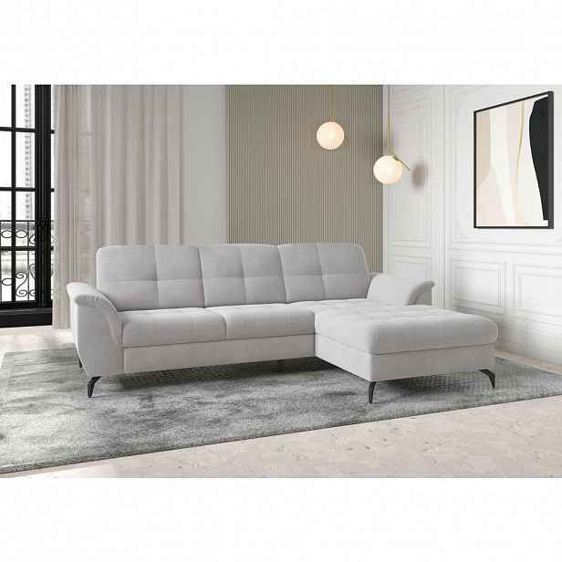 Sit & More ROHOVÁ SEDAČKA, textil, barvy stříbra