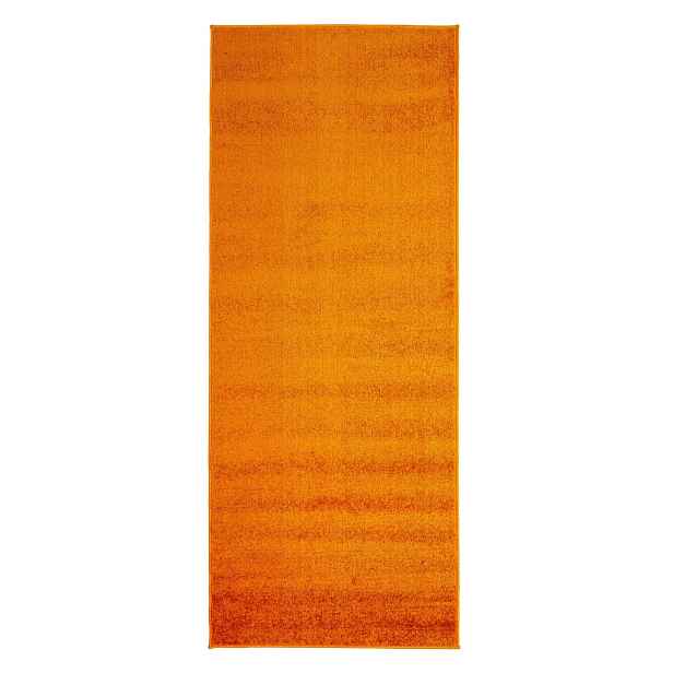Koberec do obývacího pokoje oranžový 70x200 cm jednobarevný, moderní, měkký