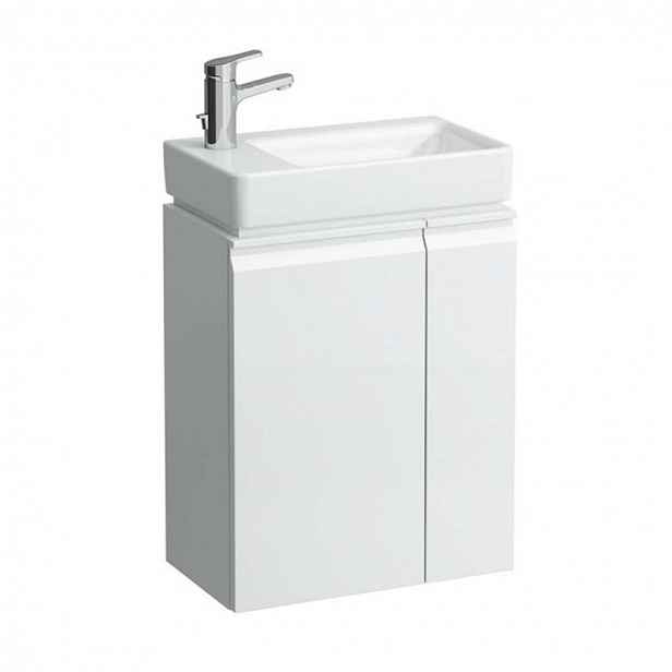 Laufen Pro S - Skříňka s umývátkem, sifonem a boční policí vpravo, 48x28x69 cm, matná bílá H8629654631041