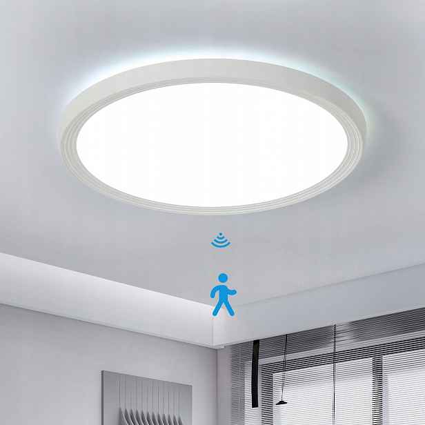 Led koupelnové svítidlo stropní bílé s pohybovým senzorem moderní 6500K 18W
