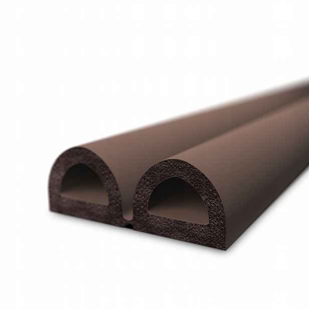 Těsnění do okenních dveří Samolepicí 12x10 Bronzový profil D 25 m