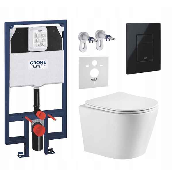 7v1 Sada Wc, Stelaz Grohe Slim Wc Mísa Imprese Tornado Tlačítko