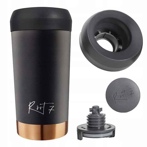 Termohrnek Termoska Nerezová Ocel Na Kávu Černý Čaj 360 ml Root7