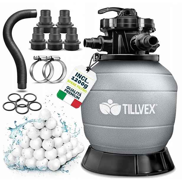 Tillvex nádrž s pískovým filtrem bez čerpadla 1200 g filtračních kuliček