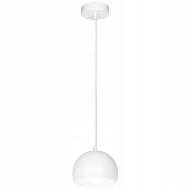 Závěsná lampa bílá minimalistická kulička 15 cm nad ostrovní stůl Luminex