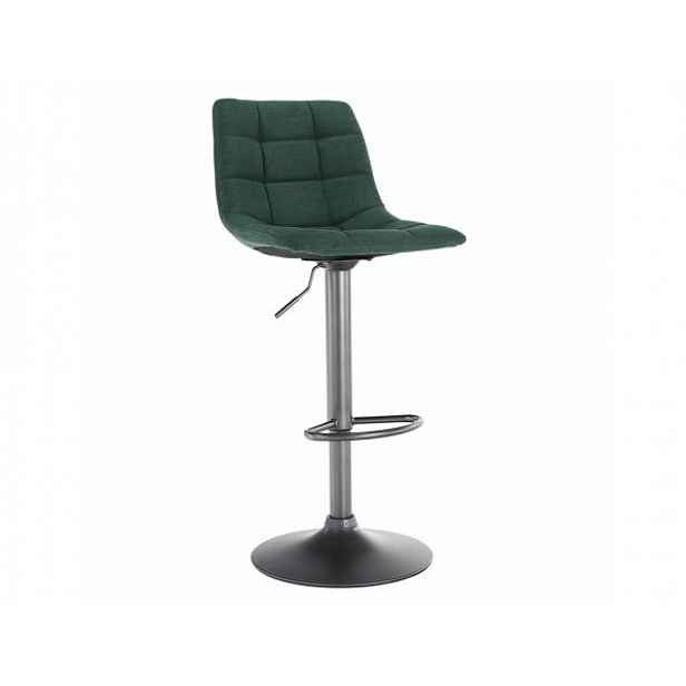 Barová židle LAHELA, smaragdová / černá