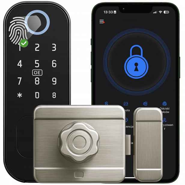 Elektronický Vrchní Zámek Na Dveře S Kódovým Kódem, Otisk Ttlock Rfid