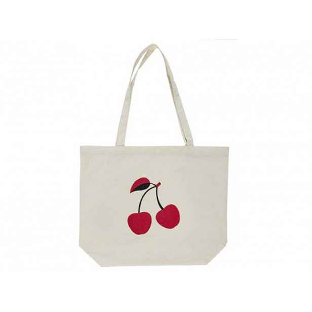 Látková plážová taška CHERRY, krémová