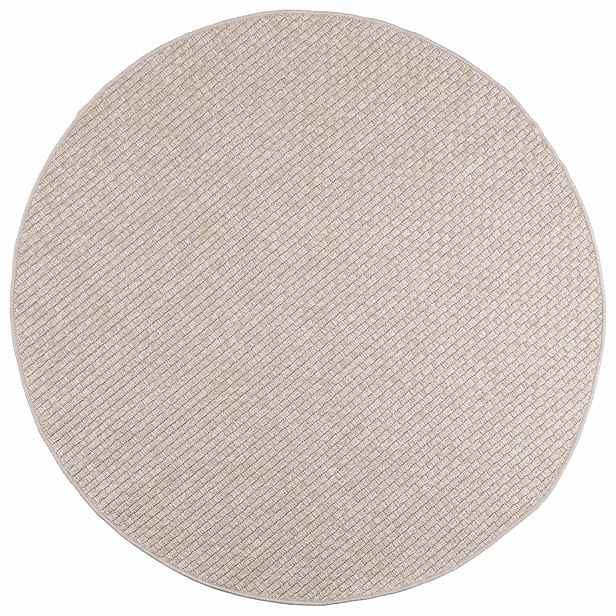 vidaXL Kusové koberce Kulatý FARO Krémová Ø 120 CM Polyester