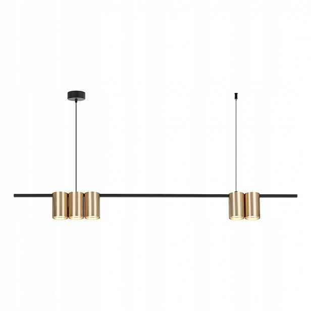 Závěsná lampa Milagro Genesis ML0369 5xGU10 černá zlatá 100 cm