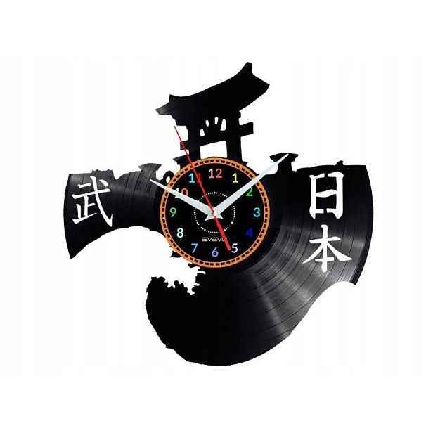 Japan Dárek Originální dekorace do domu Hodiny z vinylové desky