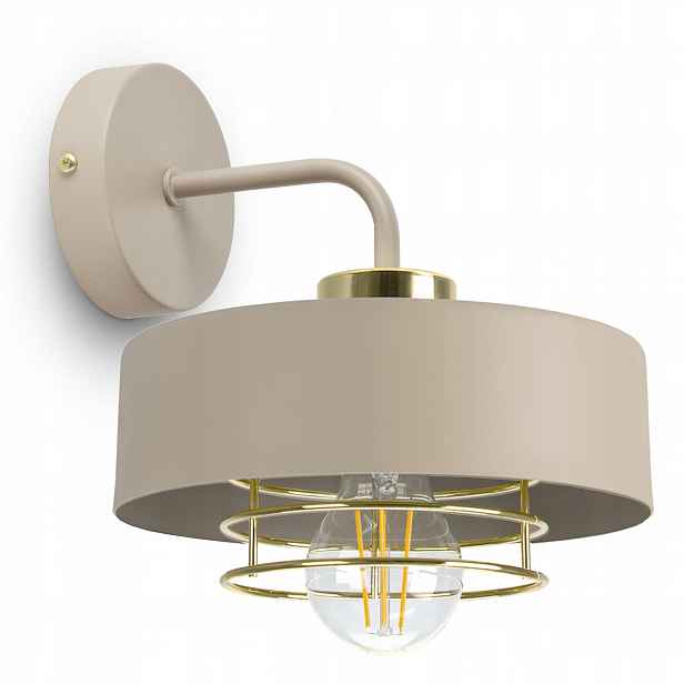 Nástěnná lampa Béžová Ecru Zlato 1xE27 Led 760-K1