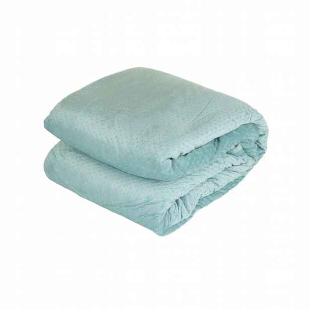 Přehoz Na Postel Polyester Zelený 220 X 240 CM S Povlaky 60 X 60 CM