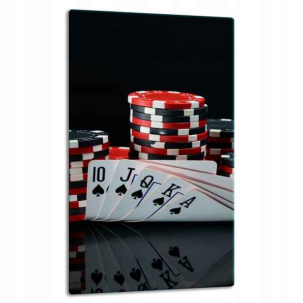 7v1 Skleněná Deska Panelová Deska 30x52 Poker