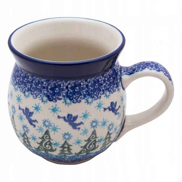 Český Hrnek 470 ml Umělecká keramika Bolesławiec dek 1675 Andělky