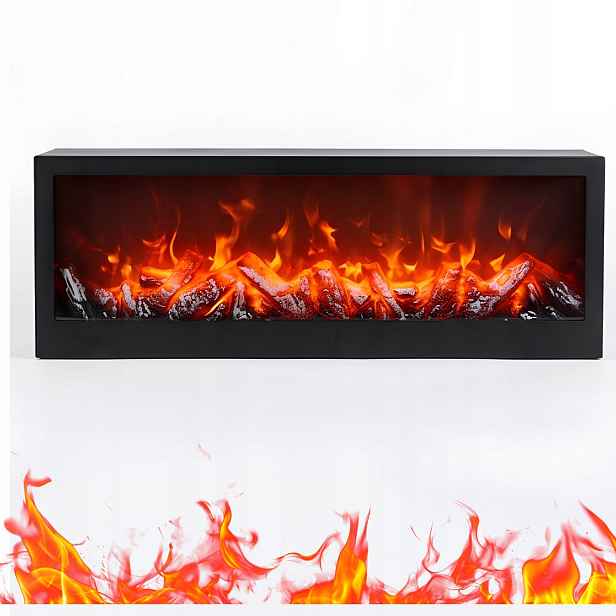 Elektrický stolní krb Led 60 cm černý Usb baterie plamen