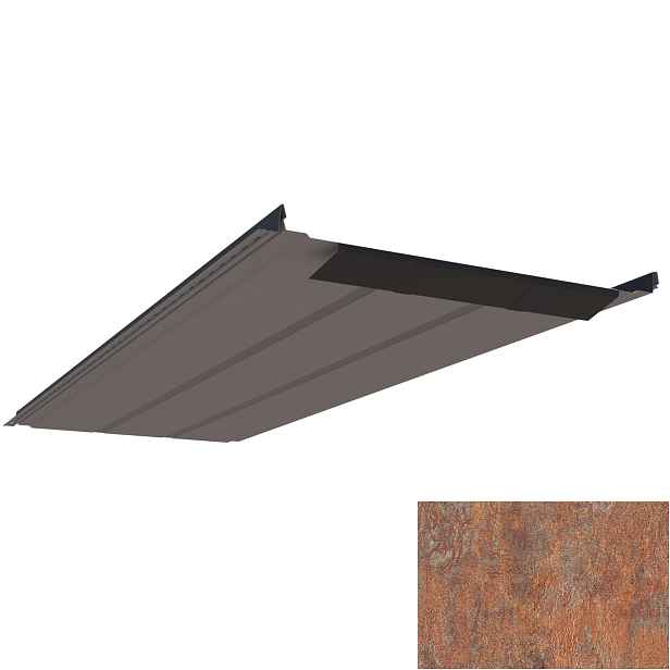 Krytina plechová LINEDEK 485 Rib Imitace MIC04 corten světlý BentCut