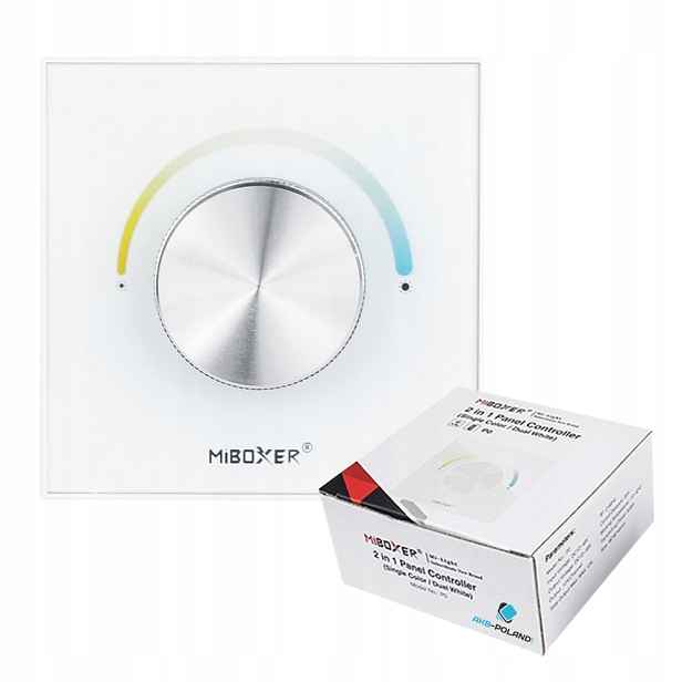 Ovladač Nástěnný Stmívač Panel Mono Cct 12V/24V Bílý P0 MiBOXER