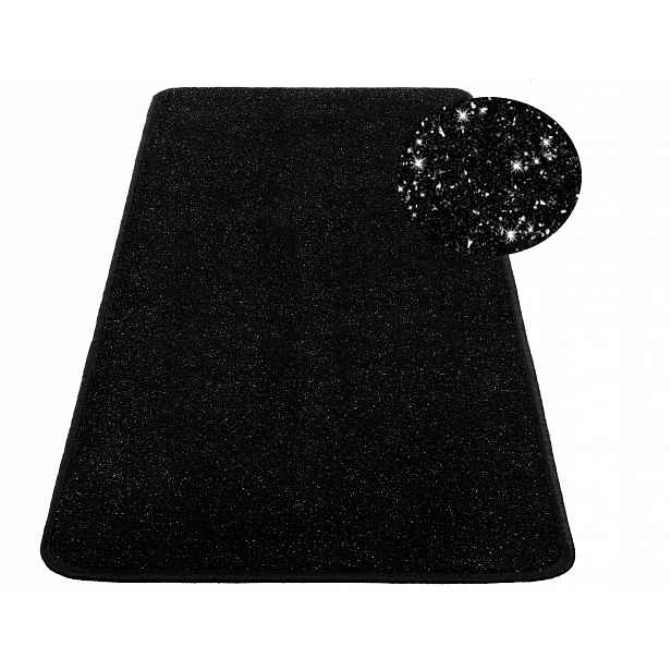 Módní Koberec Gloss 200X250 Černý Stříbrná Nit