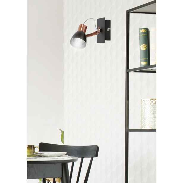 Nástěnná lampa 1X50W GU10 černá/měděná BEZ ŽÁROVKY Markus