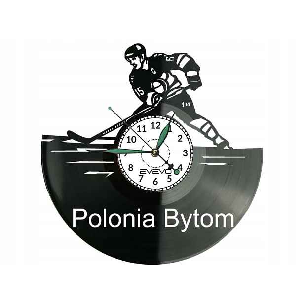 Polonia Bytom Hokej Nástěnné hodiny Vinylová deska pro fanouška jako Dárek