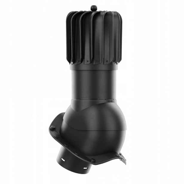 Rotační krb Rotoline pro plechovou střešní krytinu, profil X, 150 mm, černý