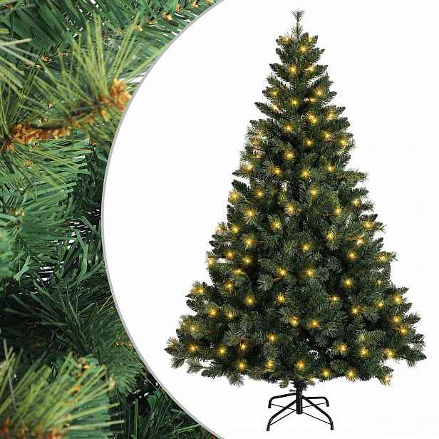 vidaXL Umělý Skládací Vánoční Strom 150 cm 150 LED Teplá bílá PE a PVC