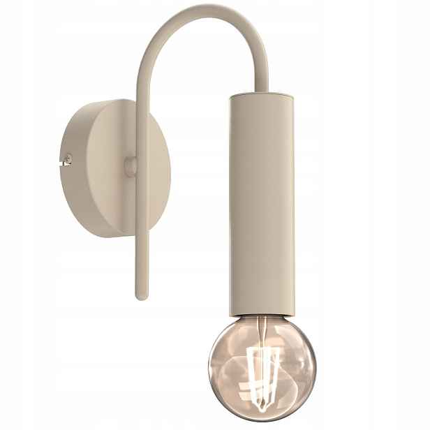 Dekorativní nástěnné svítidlo béžová tuba 1xE27 15W Loppe Luminex