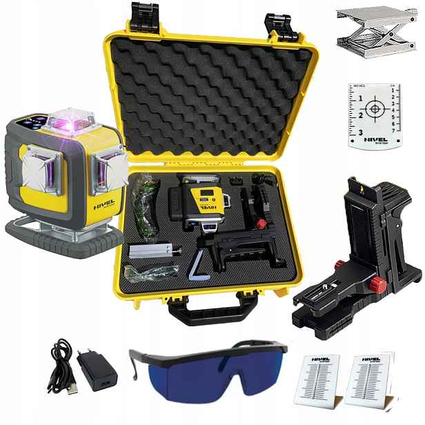 Laser Nivel CL4D-B Modrý Set
