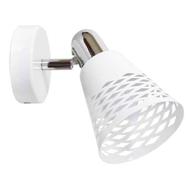Nástěnná lampa bílá/chrom nastavitelná 1X40W E14 Discovery