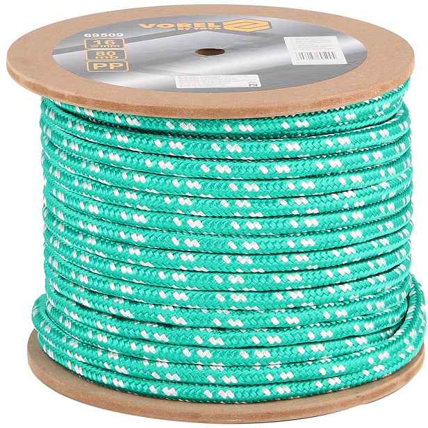 Pp Pletené Lano Vorel 16 mm 80 m s polypropylenovým jádrem, odolné vůči Uv záření