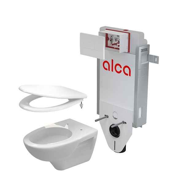 Set 5v1 pro závěsné WC Alca Renovmodul AM115/1000 (M370) WC Rimflow