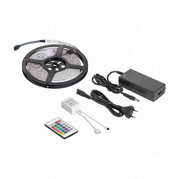 Led pásek 5 m Rgb 12V 28W barevná voděodolná diodová šňůra dálkový ovladač sada
