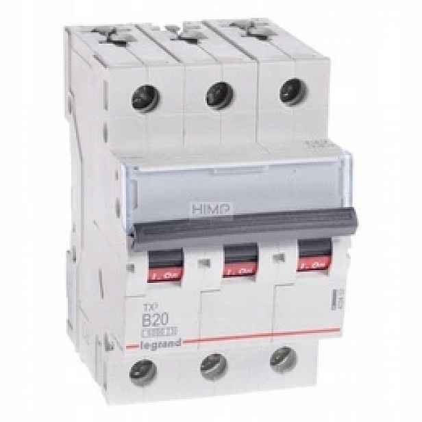 Nadproudový spínač 3P B20A S303 Legrand 403403