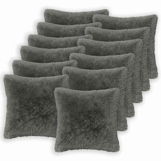 vidaXL Povlak na polštář 12 pcs HEERLEN Světle šedá 50 x 50 cm
