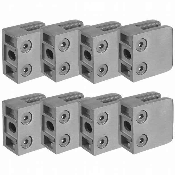Držák na sklo 45x45 mm Satén inox držák na skleněné zábradlí