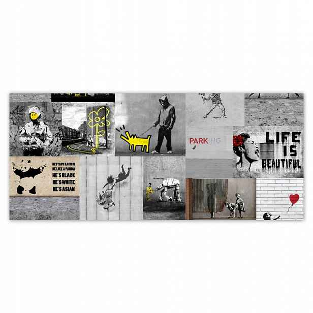 Fototapety flizelina 211x91 Full Mix Banksy
