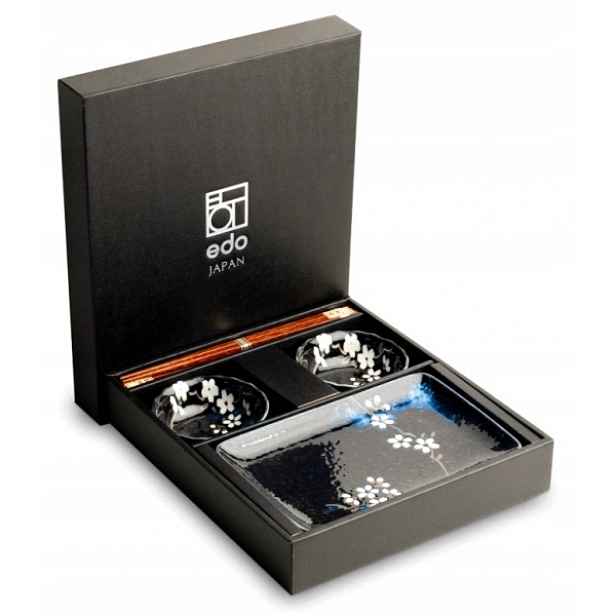 Japonský set na sushi Sakura Anemone blue, 6 kusů, 2 osoby Edo Japan