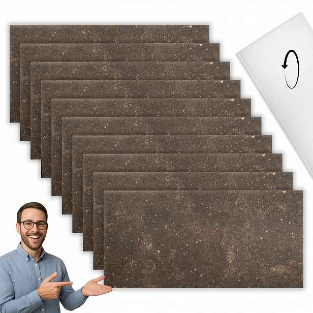 Nástěnný panel Xps 100x50 Měď Bronz Zlato Loft Panel Beton Rudý 5m² 10 Ks