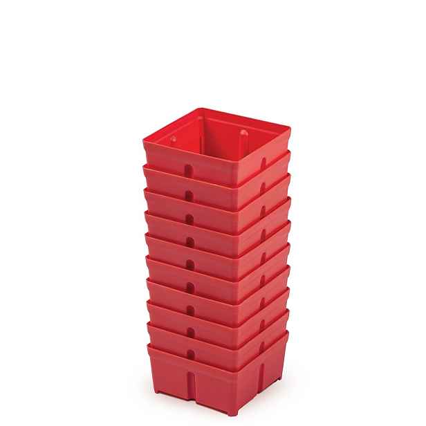 Prosperplast Sada 10 plastových boxů na nářadí TIGER BOX 10,5x10,5x5 cm červená
