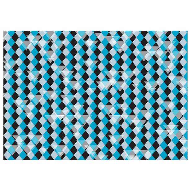 Tapeta Romby geometrie abstrakce šedo-modrá moderní 250x175 lepidlo