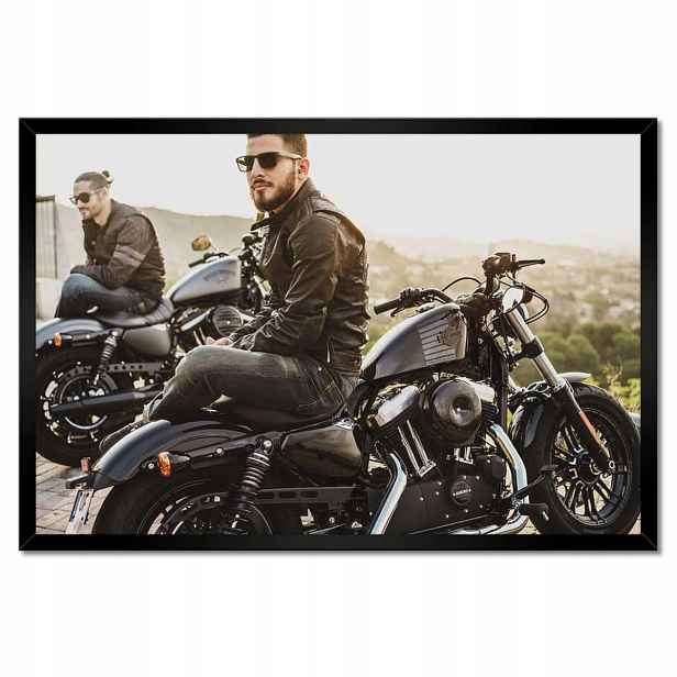 Plakáty v rámu 60x40 Harley Davidson Motocykl