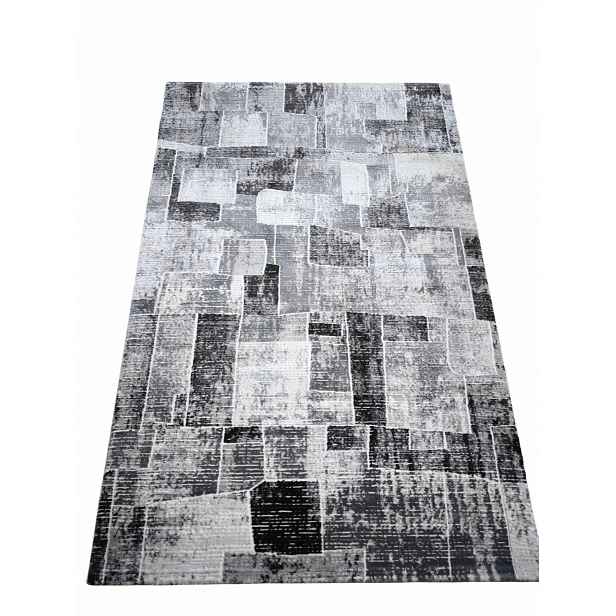 Koberec do obývacího pokoje 160 x 230 cm, loftový vzor s plyšovými štětinami, kvalita