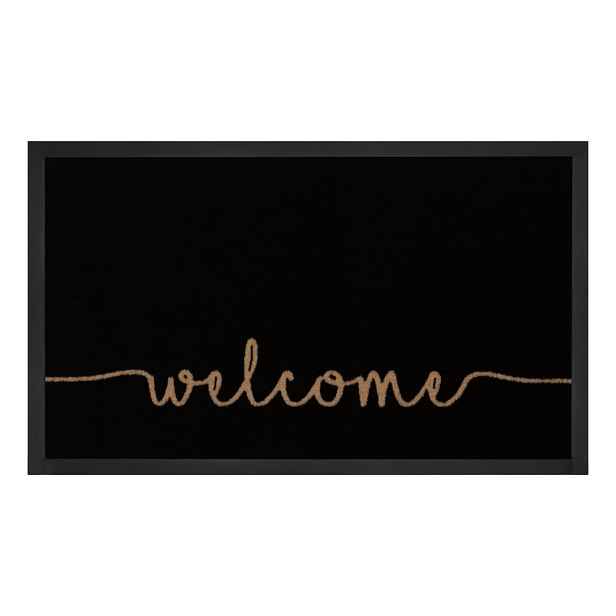 Černá rohožka Hanse Home Cozy Welcome, 45 x 75 cm
