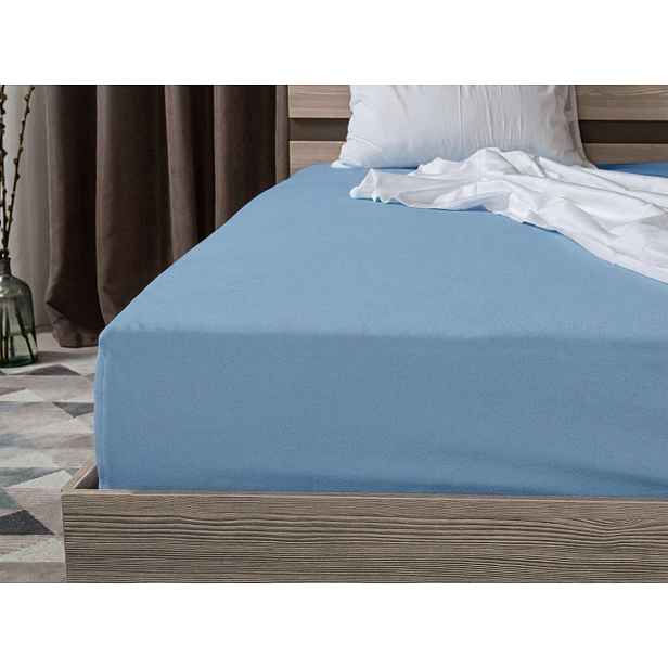 Jersey prostěradlo BASIC světle modré 90 x 200 cm