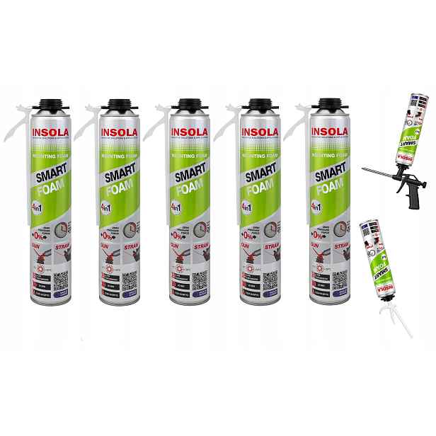 Montážní pěna 5x Insola Smart Foam 4v1 Nízkotlaká pistolová
