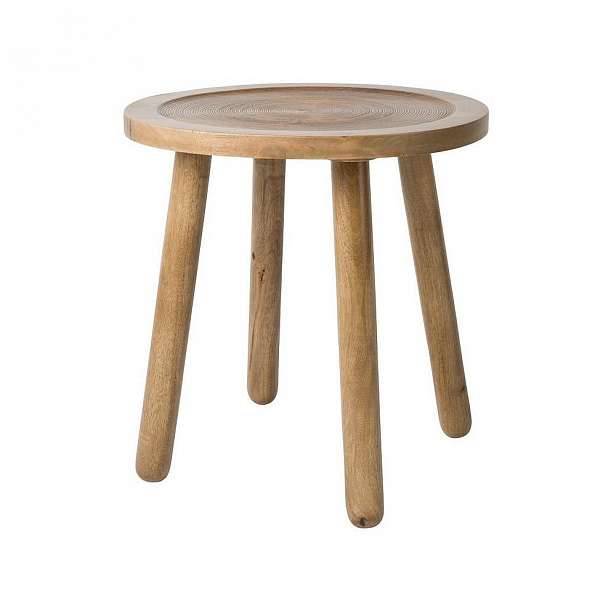 Odkládací stolek z mangového dřeva Zuiver Dendron, ⌀ 43 cm