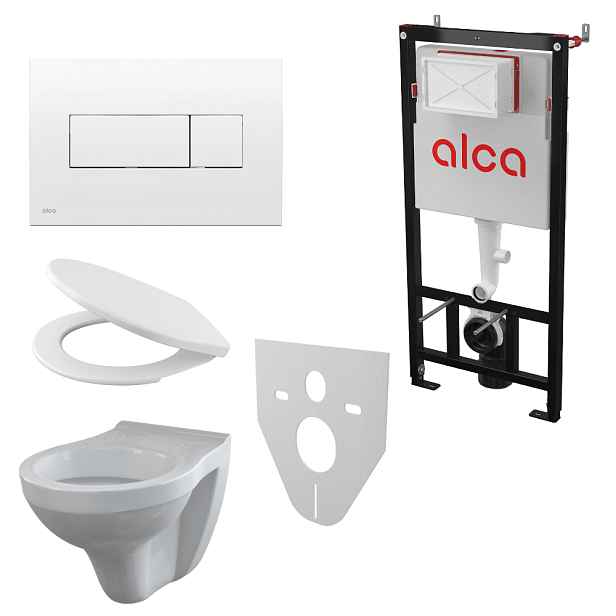 Set 5v1 pro závěsné WC Alca Sádromodul AM101/1120 WC Aura